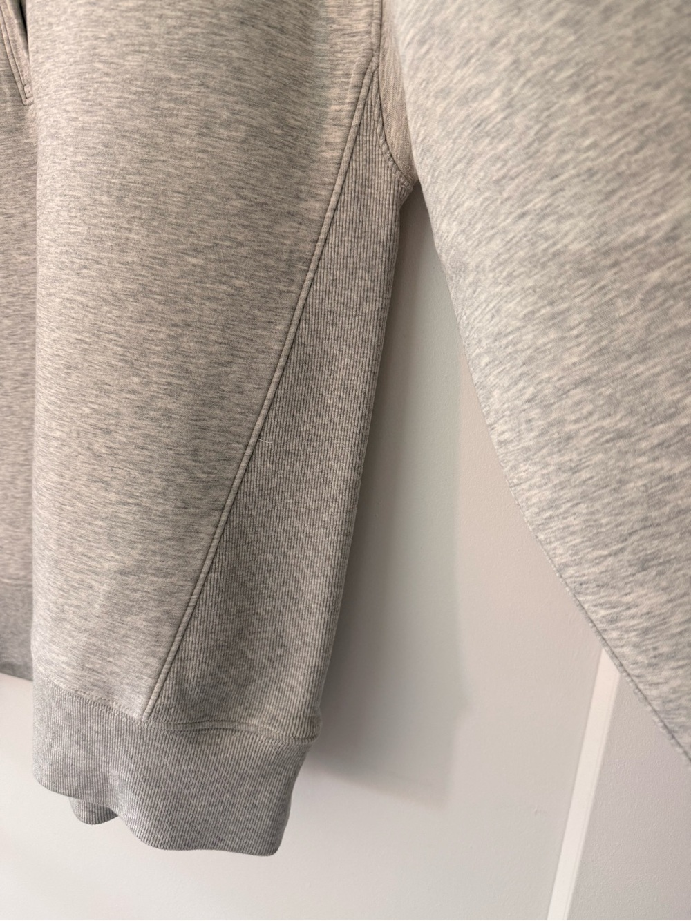 Abercrombie & Fitch Heather Gray Polo Collar Sweatshirt - Picture 2 of 3